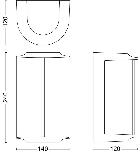 Philips - LED Vonkajšie nástenné svietidlo REESE LED/4,3W/230V 2700K IP44