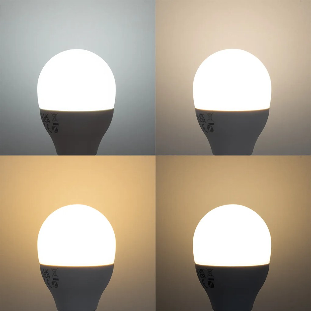 Sada 5 inteligentných stmievateľných LED žiaroviek E14 G45 Opál 4,9 W 470 lm 2700-6500 K