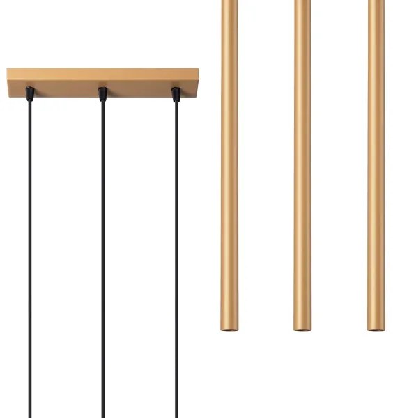 Sollux SL.1171 - Luster na lanku PASTELO 3xG9/8W/230V zlatá