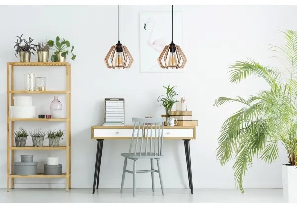 Luster na lanku BERGO 2xE27/60W/230V čierna