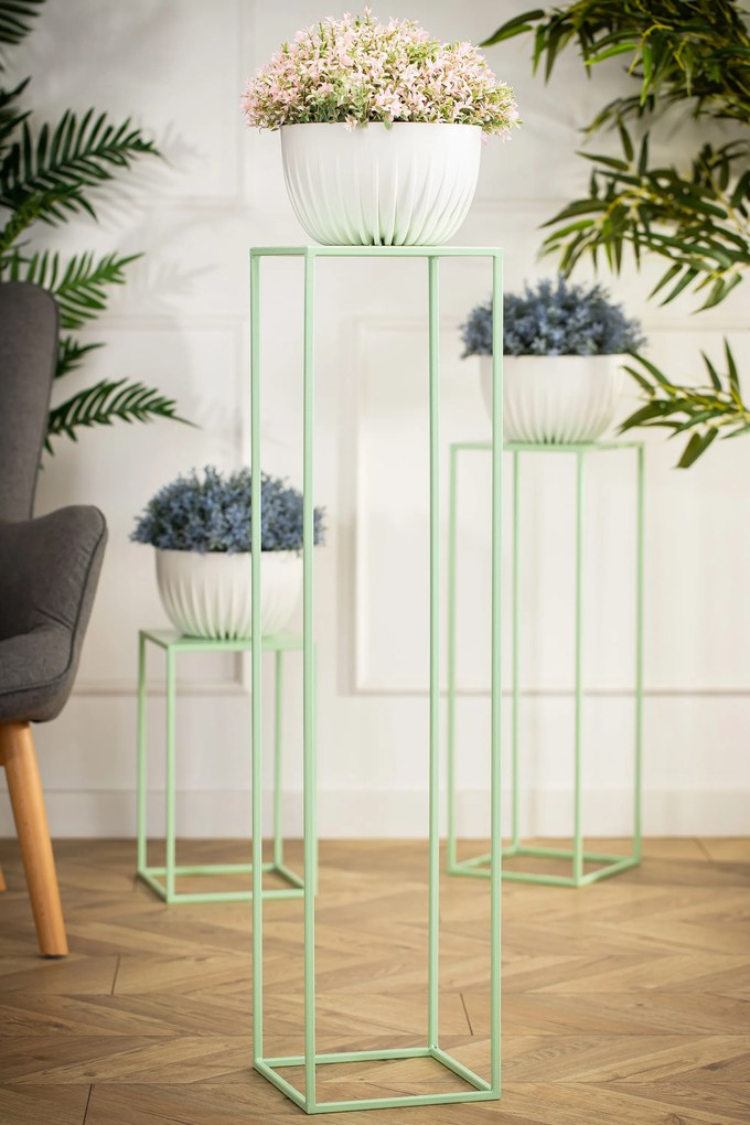 STOJAN NA KVETINÁČ SIMPLE 100X24X24 CM SVETLOZELENÁ