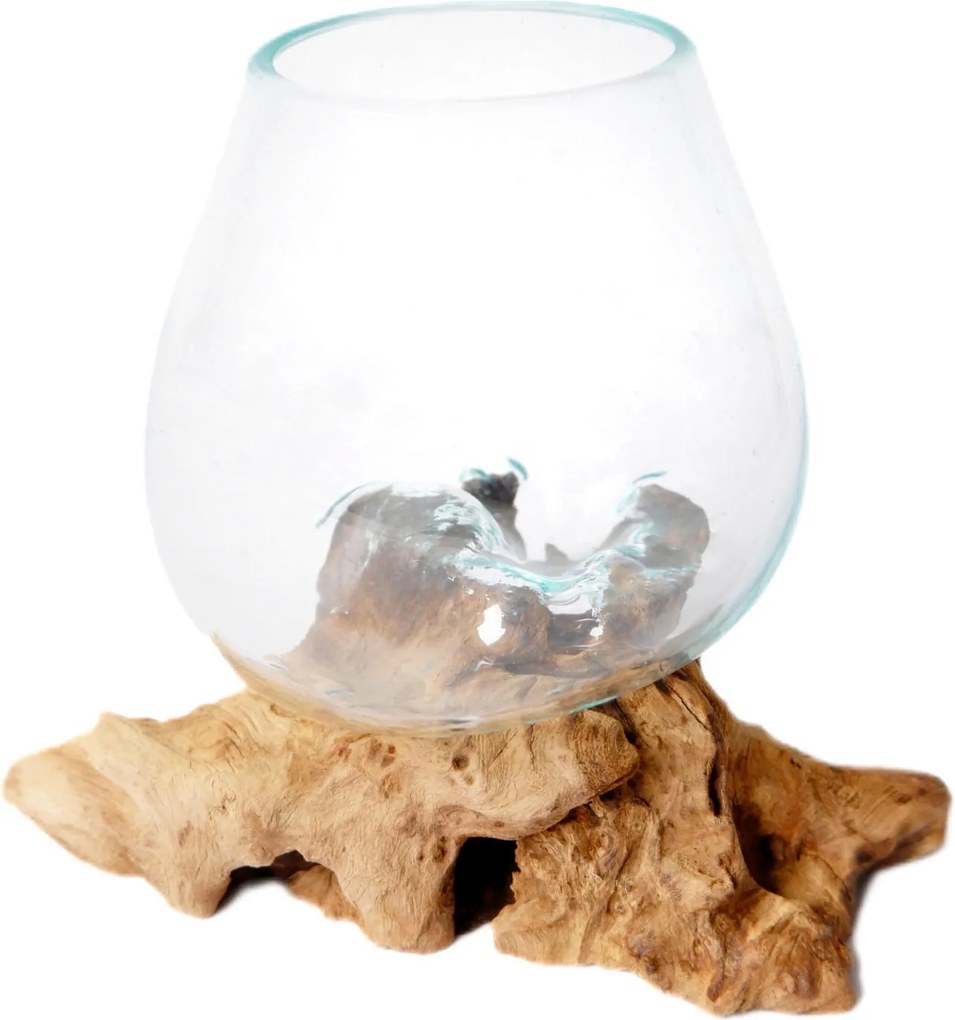 XXXLutz VÁZA, drevo, sklo, 15 cm Ambia Home - Vázy - 0035570003