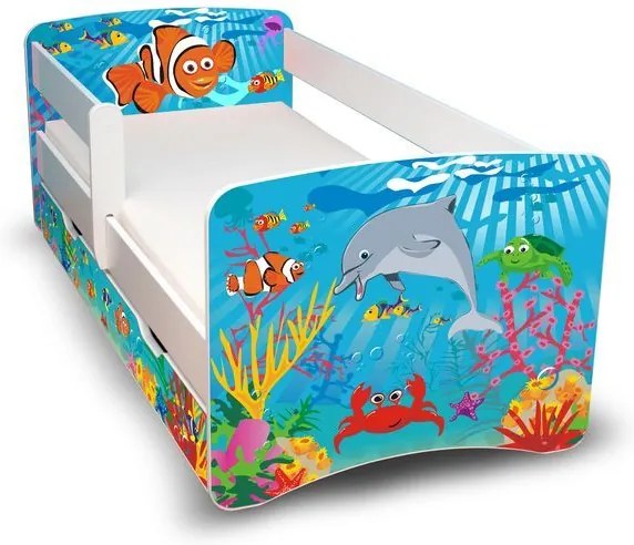 MAXMAX Detská posteľ so zásuvkou 160x70 cm - OCEÁN II. 160x70 pre všetkých ÁNO