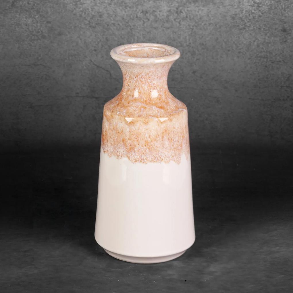 RUBEN Dekoratívna váza 16x31 cm krémová