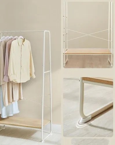 Stojan na oblečení Vasagle Greya dub přírodní/bílý