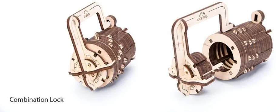 Ugears 3D puzzle Číselný zámek 34 ks