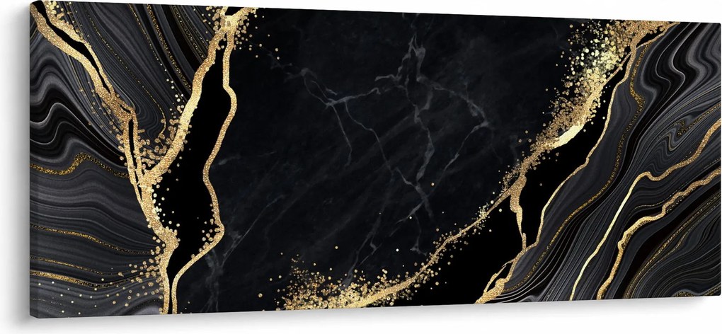 Obraz zlaté abstrakcie (120x50 cm)
