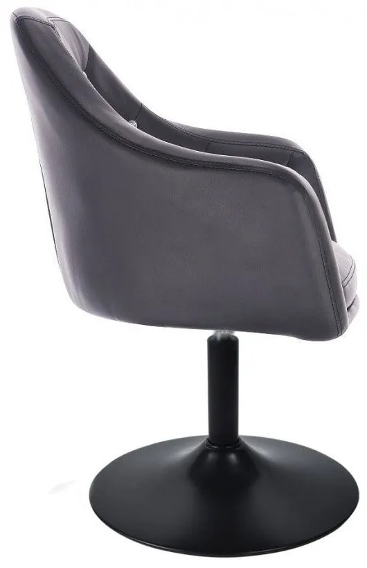 LuxuryForm DESIGN Kreslo ROMA na čiernom tanieri - čierne