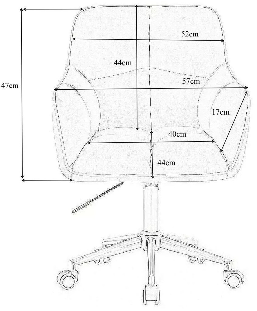 LuxuryForm DESIGN Kreslo AMALFI VELUR na striebornej podstave s kolieskami - tmavo šedé