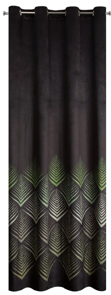 ZATEMŇOVACÍ ZÁVES NA KRÚŽKOCH ANGELINA 140X250 CM ČIERNA