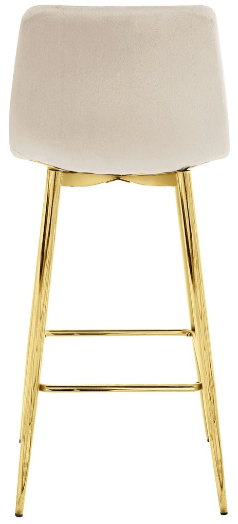 Barová stolička ARCETO - béžový zamat / ZLATÉ nohy x 1 9401 71 00 00