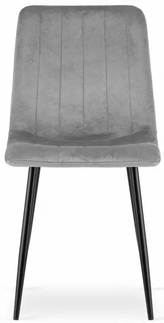 Set troch jedálenských stoličiek LAVA zamatové svetlosivé