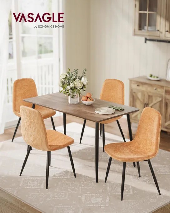 Set štyroch jedálenských stoličiek karamelový (4 ks)