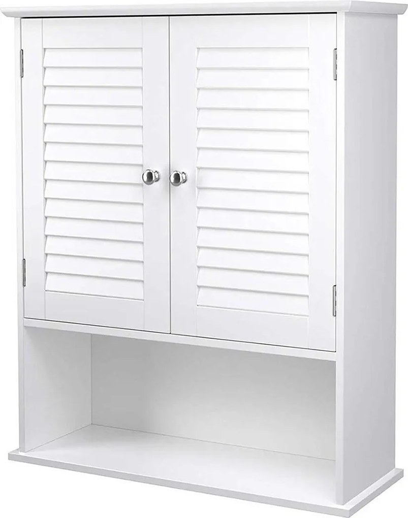 Nástenná skrinka 60 x 20 x 70 cm, kúpeľňová skrinka, biela