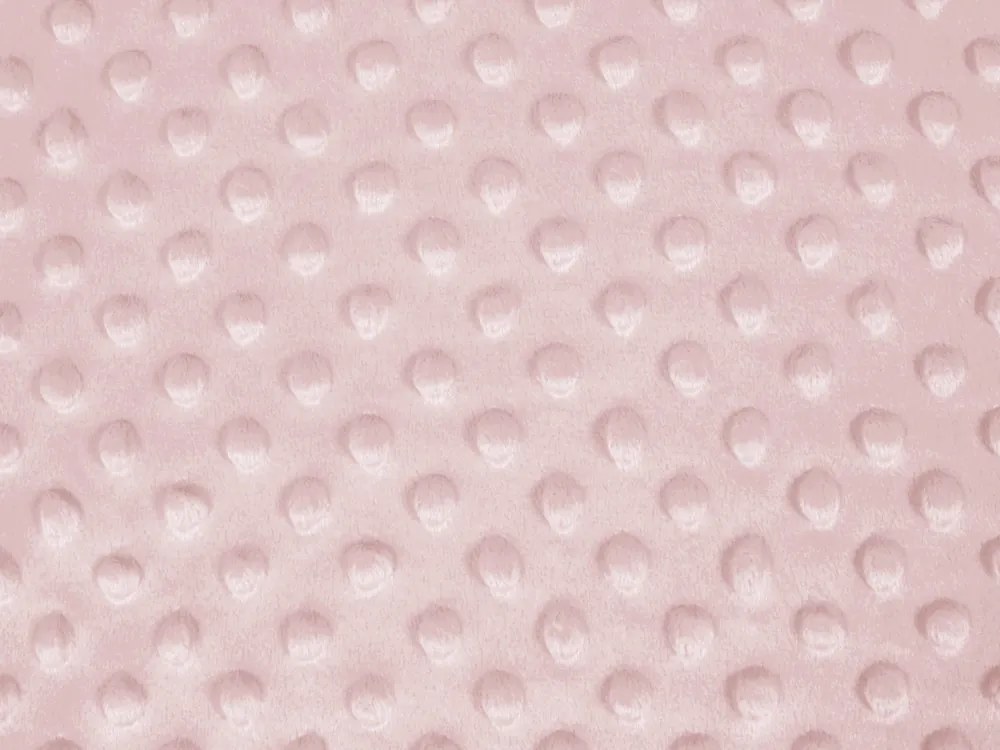 Biante Hrejivé posteľné obliečky Minky 3D bodky MKP-032 Púdrovo ružové Predĺžené 140x220 a 70x90 cm