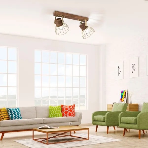 Leuchten Direkt 11487-60 - Bodové svietidlo ALAMI 2xE27/25W/230V