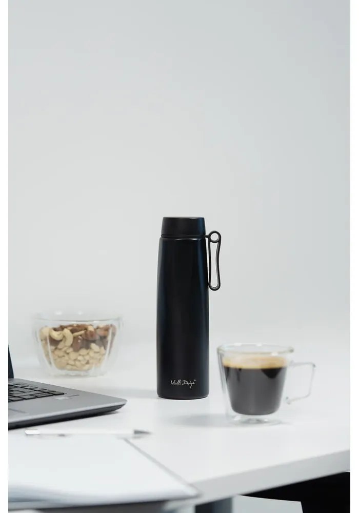 Čierna termoska 500 ml Fuori – Vialli Design