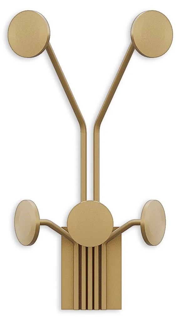 Nástěnný kovový háček Giraffe 24 cm zlatý
