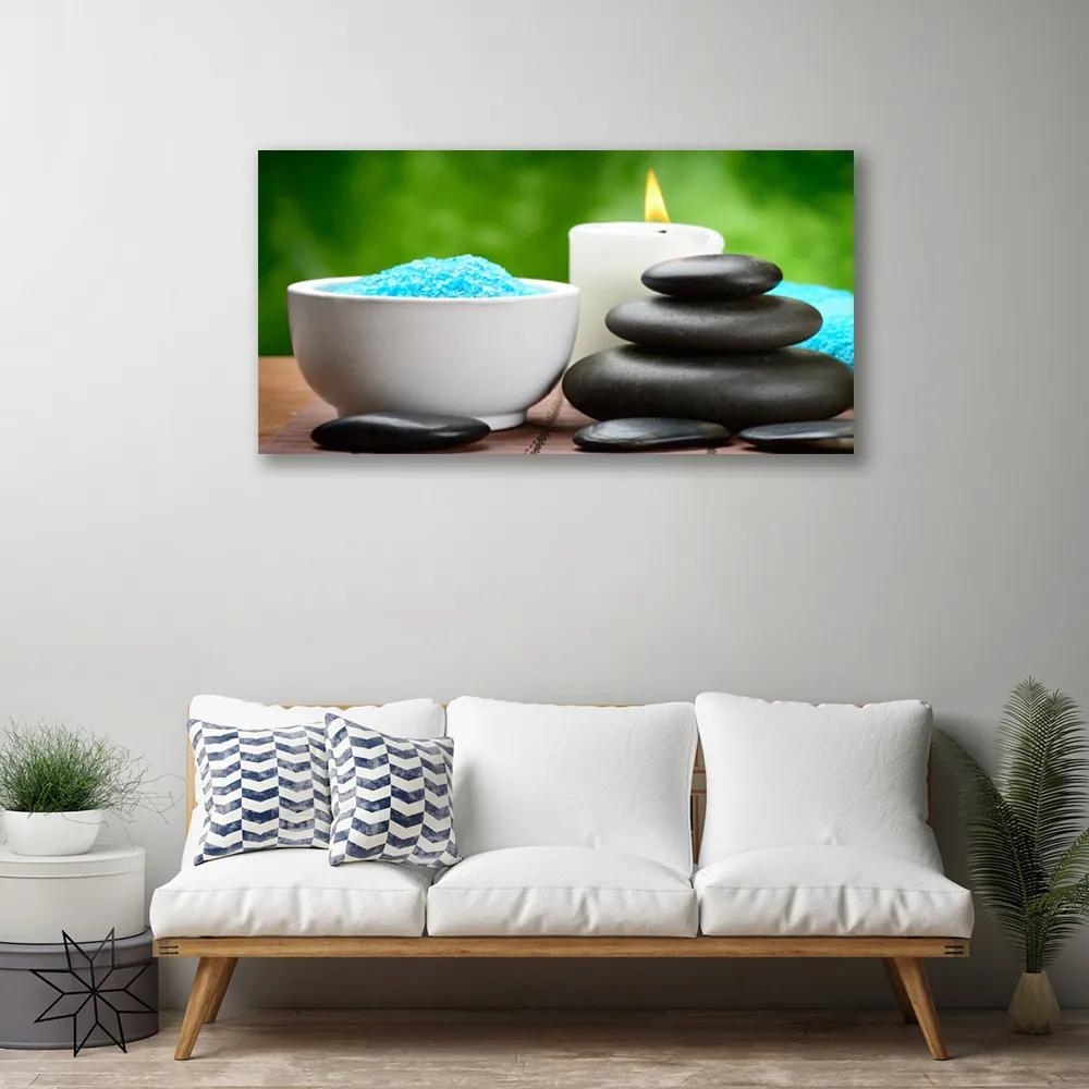 Obraz Canvas Sviečky kamene zen umenie 120x60 cm