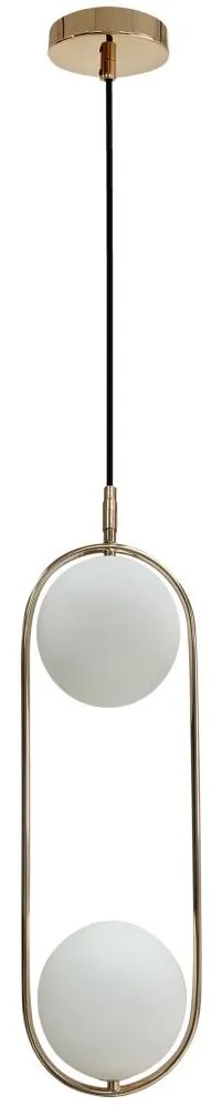 Luster na lanku CORDEL 2xG9/28W/230V zlatá