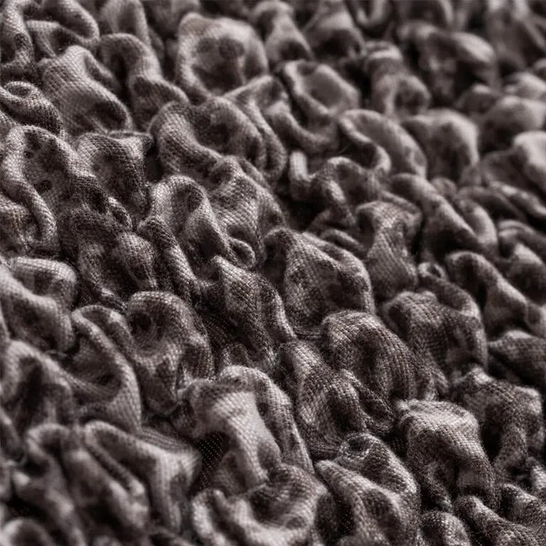 Bielastické poťahy MARMO hnedé kreslo s drevenými rúčkami (š. 40 - 70 cm)