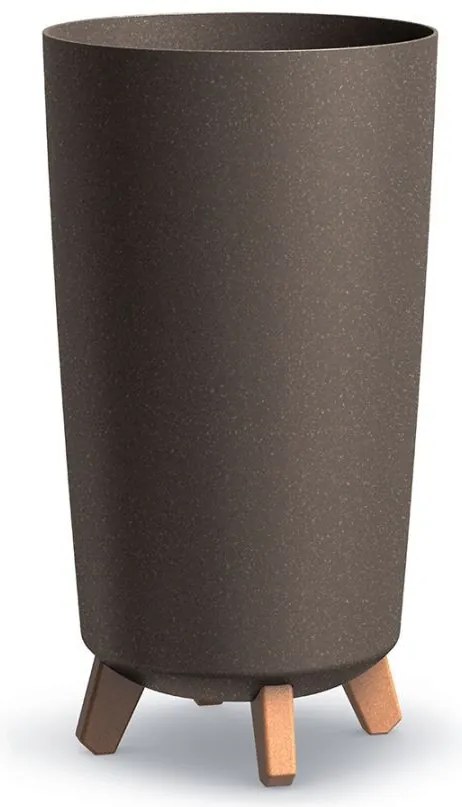 Vysoký květináč GRACIE TUBA SLIMECO kávový