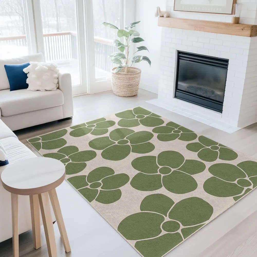 Zelený prateľný behúň 80x200 cm Green Meadow – Mila Home