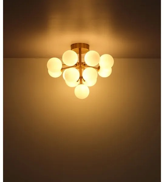 Globo 56143-13GD - Prisadený luster GRAPPY 13xG9/5W/230V pr. 56 cm zlatá