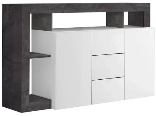 Komoda LENOR biela/antracit