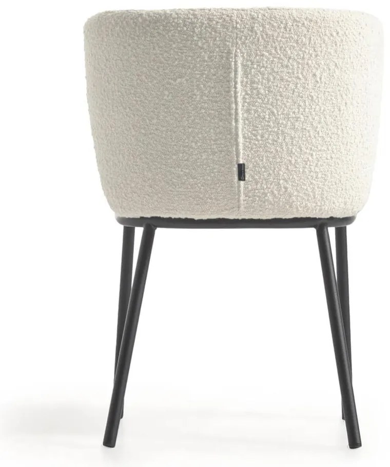 Biele čalúnené jedálenské kreslo Ciselia – Kave Home