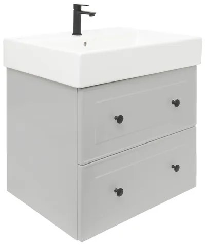 Kúpeľňová skrinka s umývadlom Naturel Forli 60x53x46 cm v šedej farbe mat FORLI60GMUSAT, 1 ks