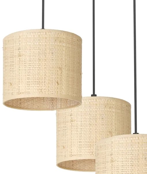 Luster na lanku RATTAN 3xE27/60W/230V ratan