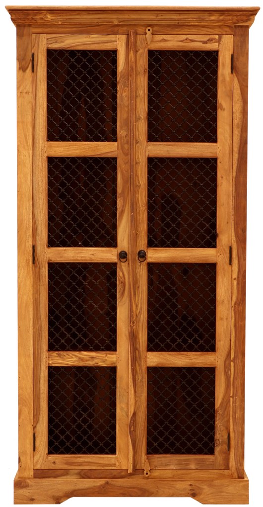 furniture-nabytek.cz - Rustikálna vitrína z masívu palisander 100x45x200