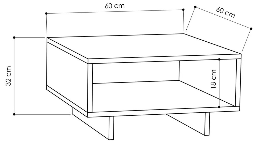 Konferenčný stolík Hola Oak Anthracite