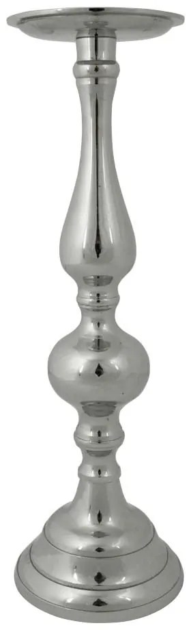 Strieborný kovový svietnik Marinette - Ø 12 * 37cm