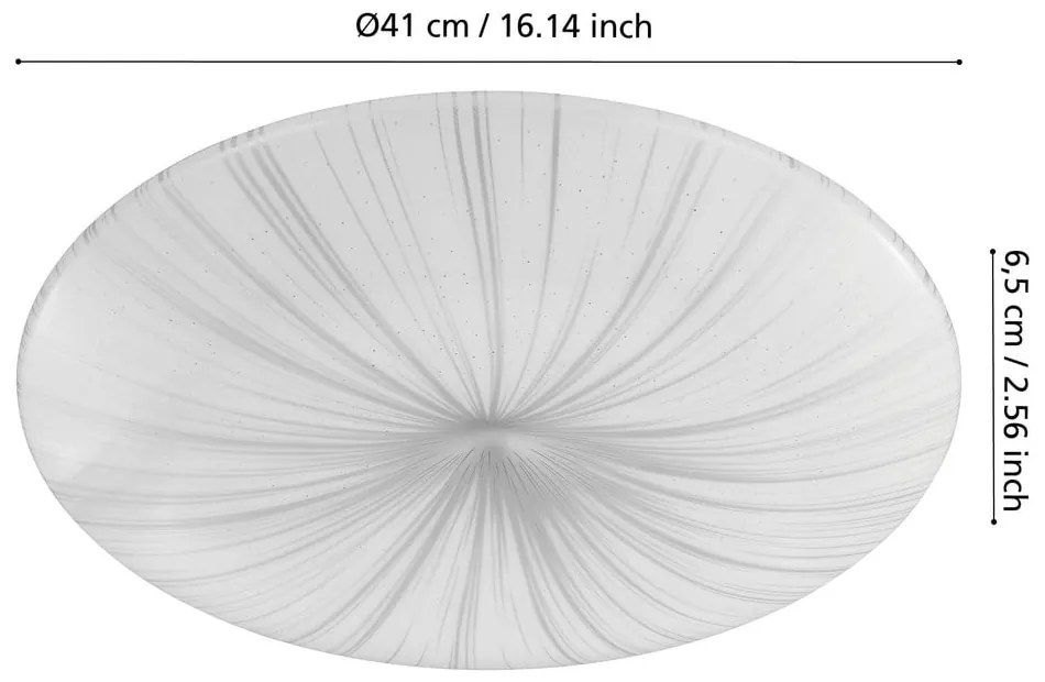 LED stropné svietidlo v bielo-striebornej farbe NIEVES - EGLO