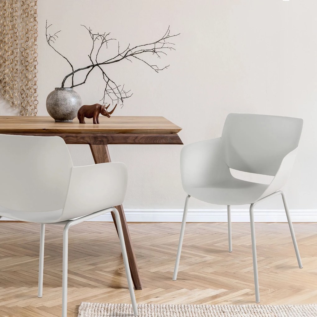 Stolička Alpena - svetlo šedá