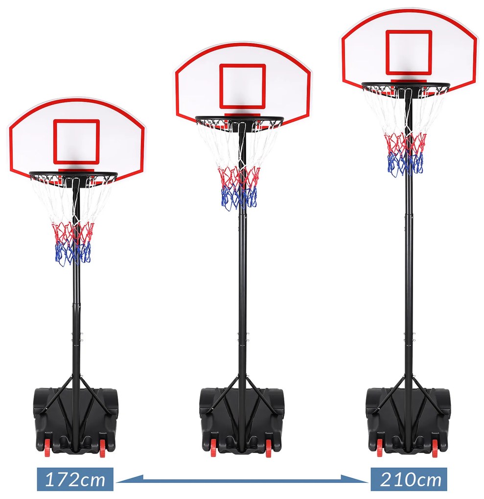 InternetovaZahrada Basketbalový kôš s kolieskami - 179-209 cm