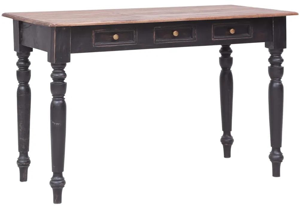 Stôl s 3 zásuvkami 117x57x75 cm masívne mahagónové drevo