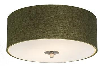 Vidiecke stropné svietidlo zelené 30 cm - Drum Jute