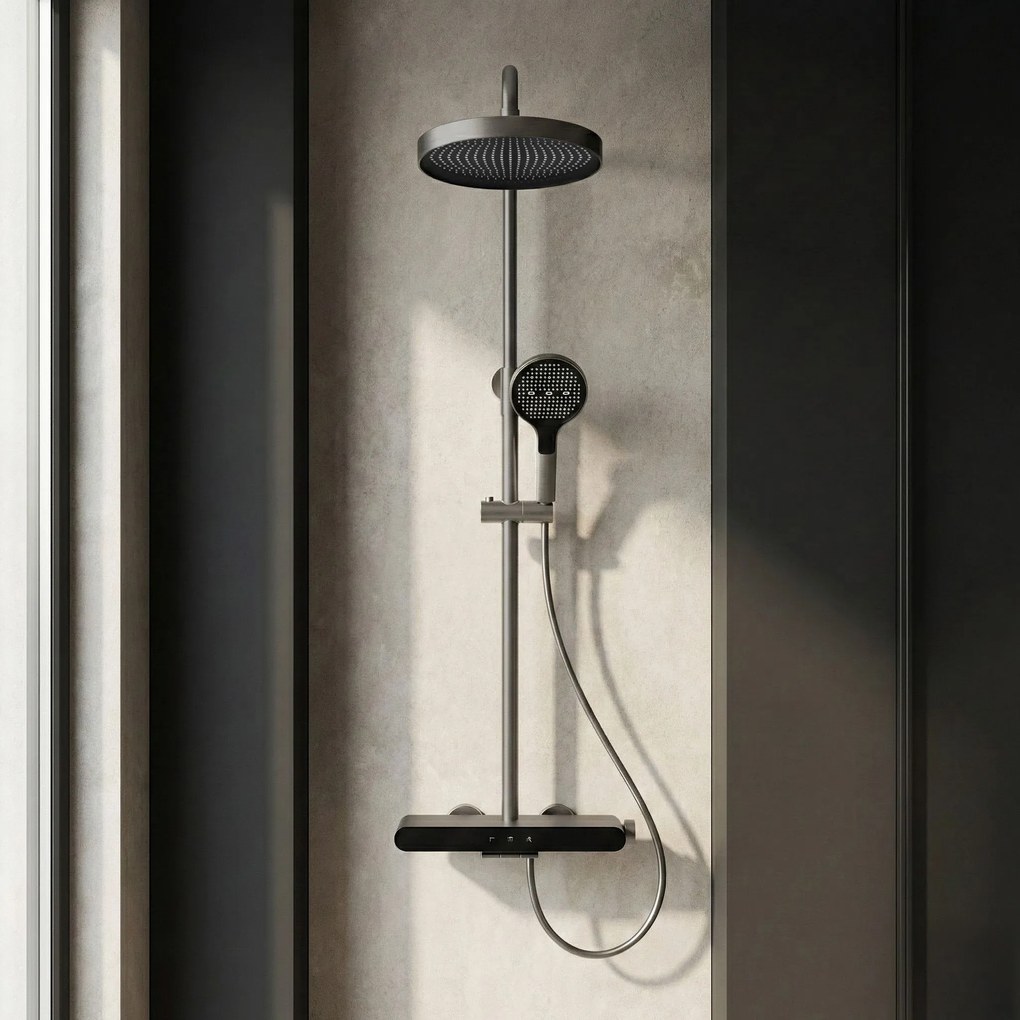 Rea Farel, sprchový set s vaňovým výtokom, grafitová matná, REA-P0352
