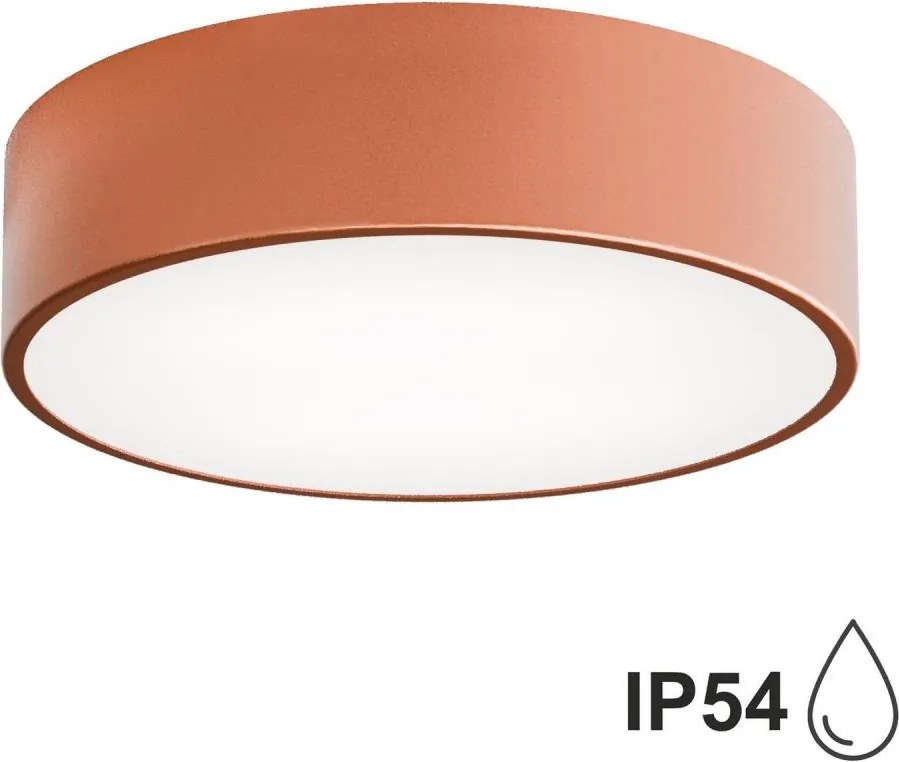 Kúpeľňové stropné svietidlo CLEO 2xE27/24W/230V pr. 30 cm medená IP54