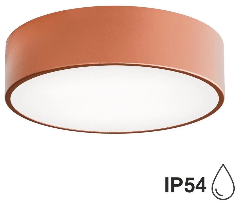 Temar Kúpeľňové stropné svietidlo CLEO 2xE27/24W/230V pr. 30 cm medená IP54 5907623620163