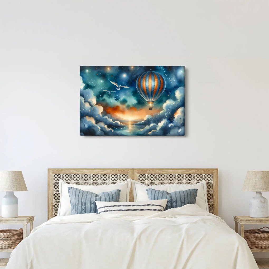 Obraz - Lietať nočnou oblohou (90x60 cm)