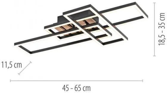 JUST LIGHT. 14051-79 - LED stropné svietidlo AKUSTIKA LED/20,5W/230V dub/čierna