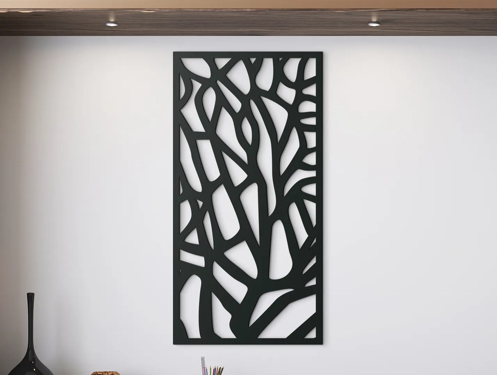 drevko Moderný obraz Konáre stromu Rozmer obrazu: 44,5 x 22,5 cm, Farba dekorácie: Čierna