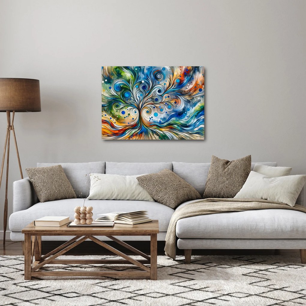 Obraz – Farebný energetický strom (70x50 cm)