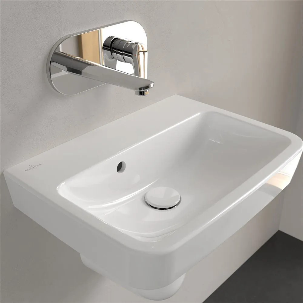 VILLEROY & BOCH O.novo závesné umývadielko bez otvoru, s prepadom, 500 x 370 mm, biela alpská, s povrchom CeramicPlus, 434452R1