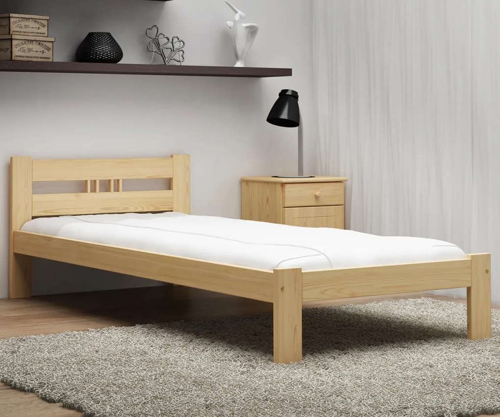 Posteľ borovica nie je lakovaná ESM1 VitBed 80x200cm | AMI Nábytok