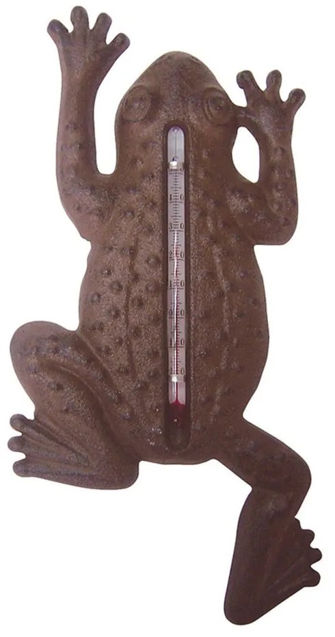 Liatinový nástenný teplomer Esschert Design Frog